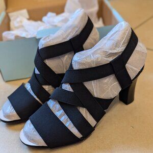 Life Stride Charlotte Womens Black Strappy Charlotte Heeled Sandals - NWOT & Box